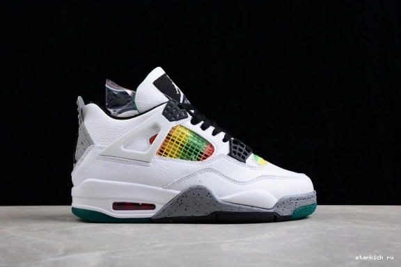 Retro AQ9129-100 Rasta Lucid Green AQ9129-100 Jordan 4 0804